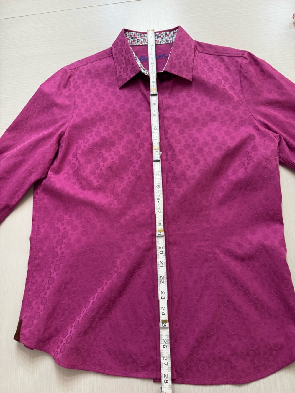 Robert Graham Women XL Pink Jacquard Stretch Button Down Shirt - Picture 11 of 11